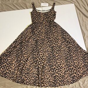 Reformation. Tan & Black Animal Print Dress. Small. NWT.